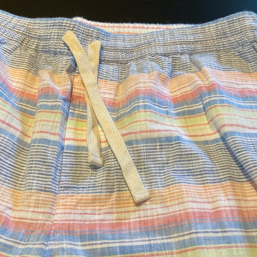 Vineyard Vines Cotton Everyday Pull On Shorts w Pockets Striped Pink Blue LARGE - Picture 3 of 9